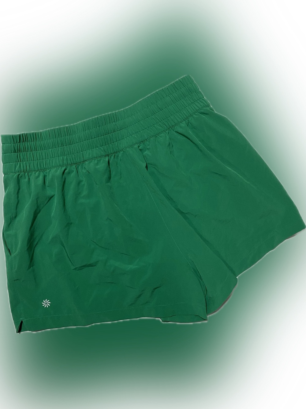 Athleta Green Running Shorts with Elastic Waistband